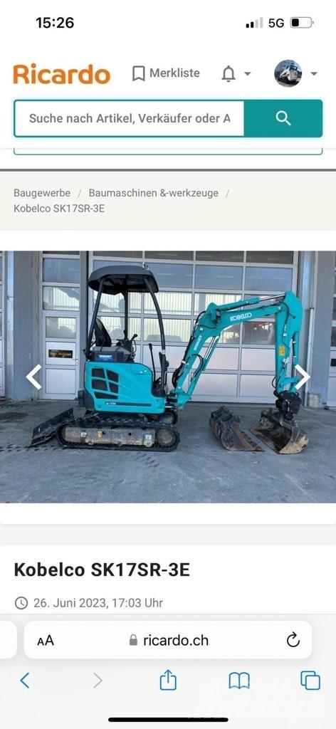 Kobelco SK17SR-3E Miniescavadeiras
