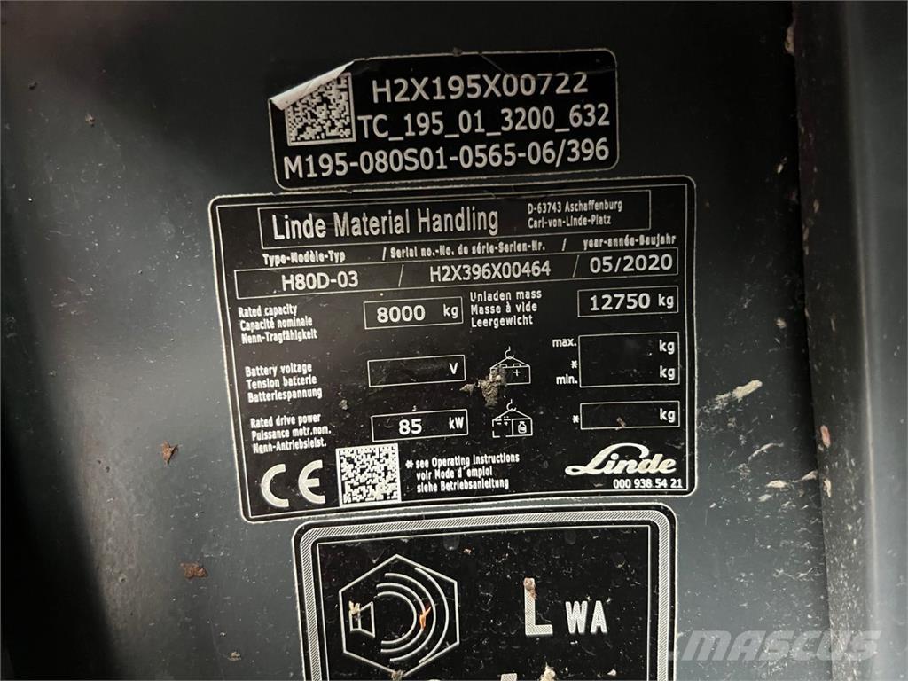 Linde H80D-03 Empilhadores Diesel