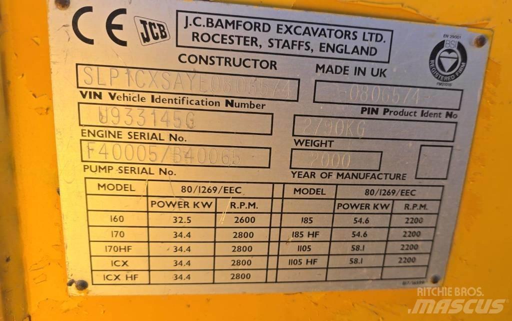JCB 1 CX Retroescavadeiras