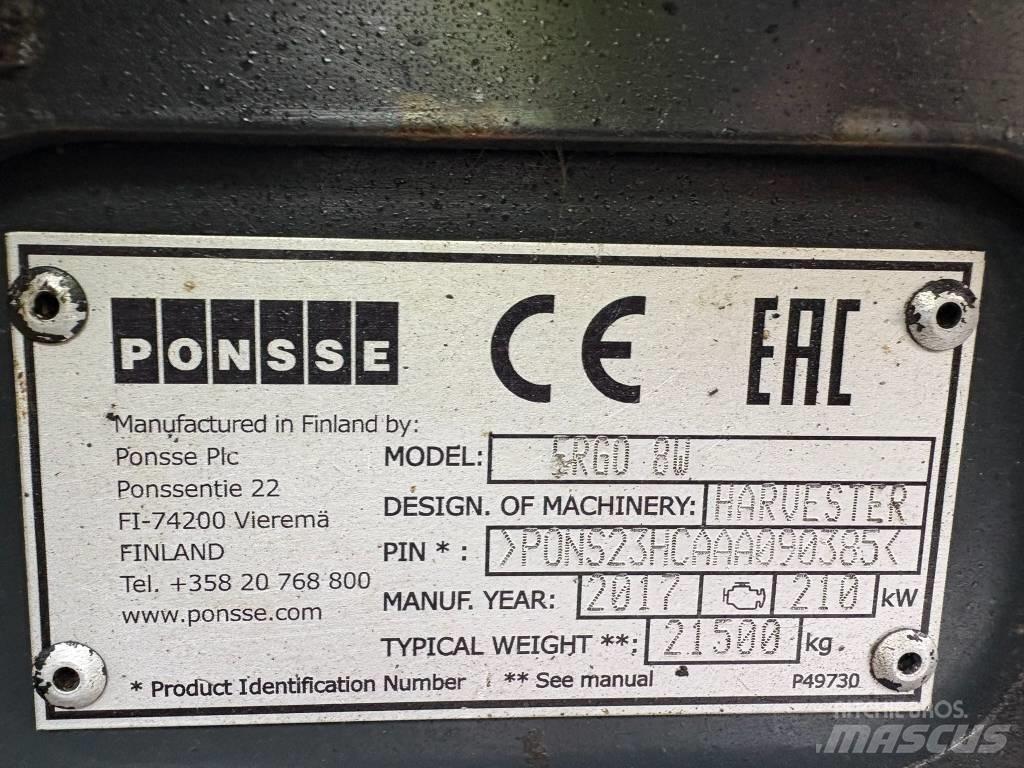 Ponsse Ergo 8W Processadores florestais