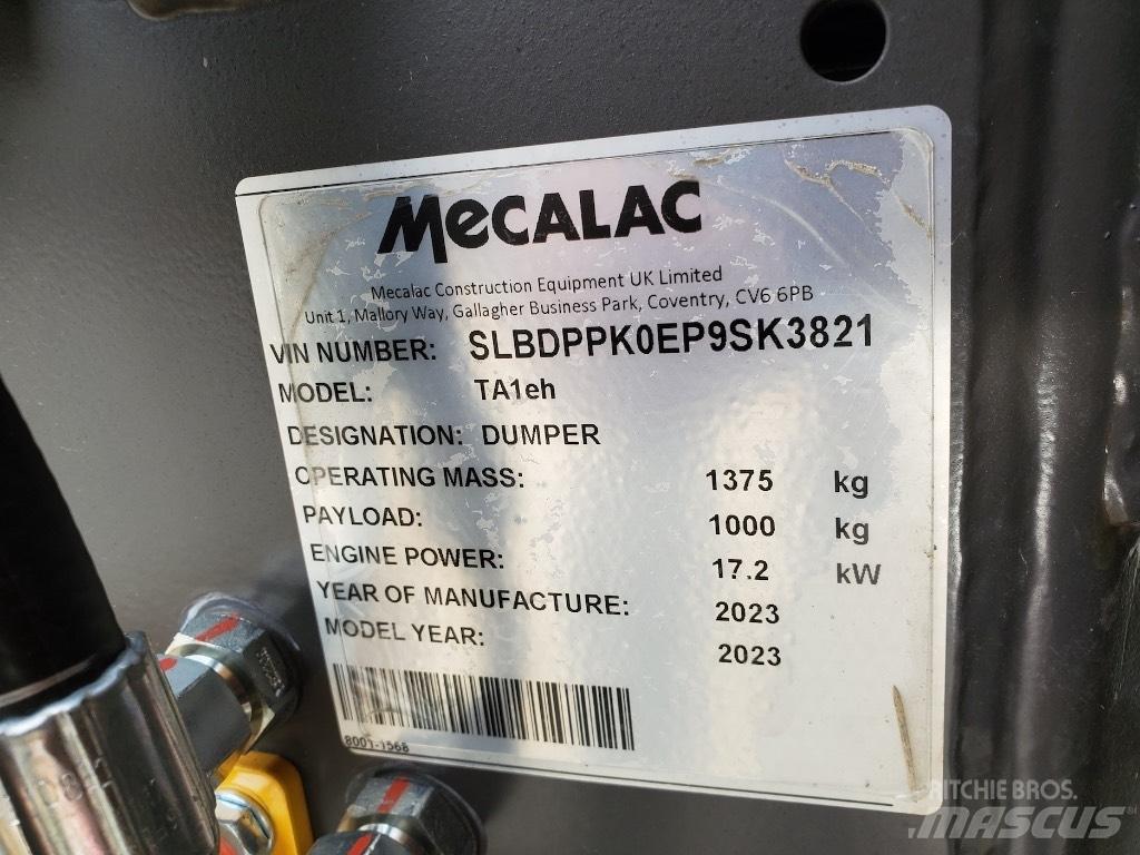 Mecalac TA1EH Dumpers de obras
