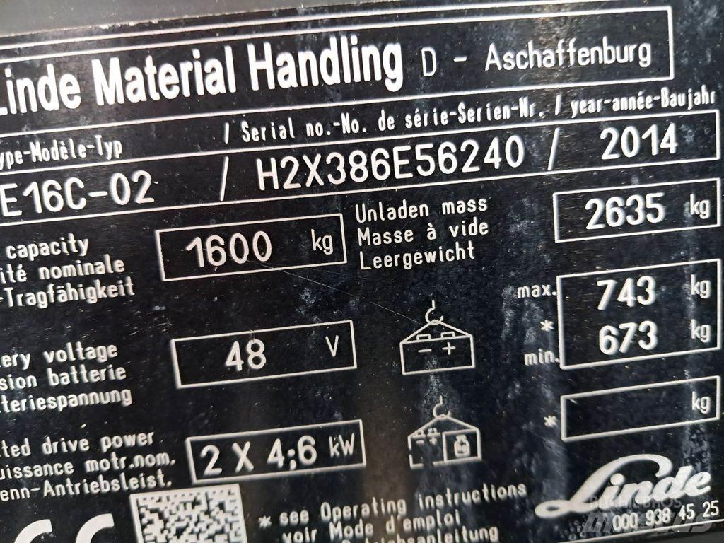 Linde E16C-02 Empilhadores eléctricos