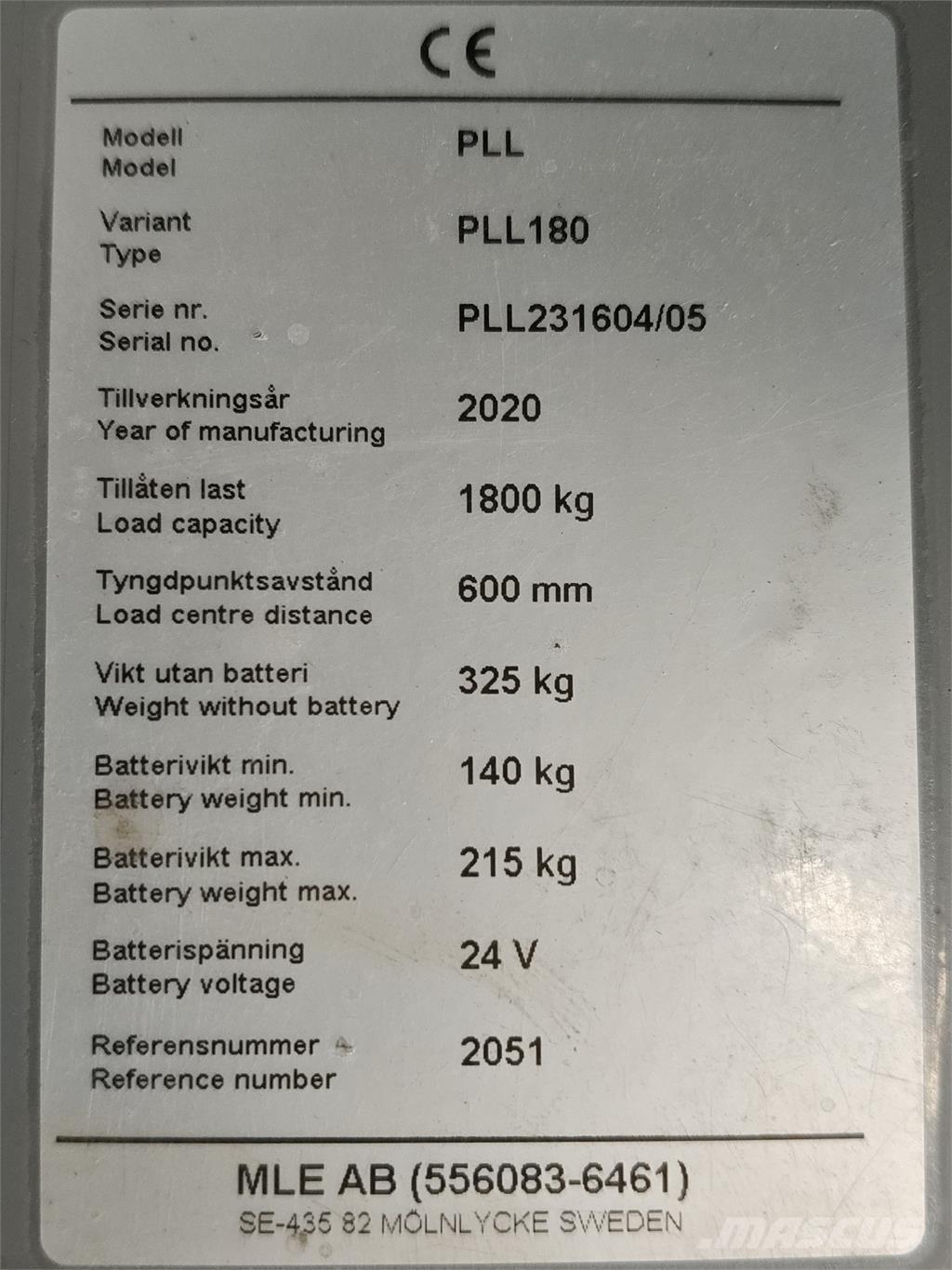 Atlet PLL180 Empilhador para operador externo