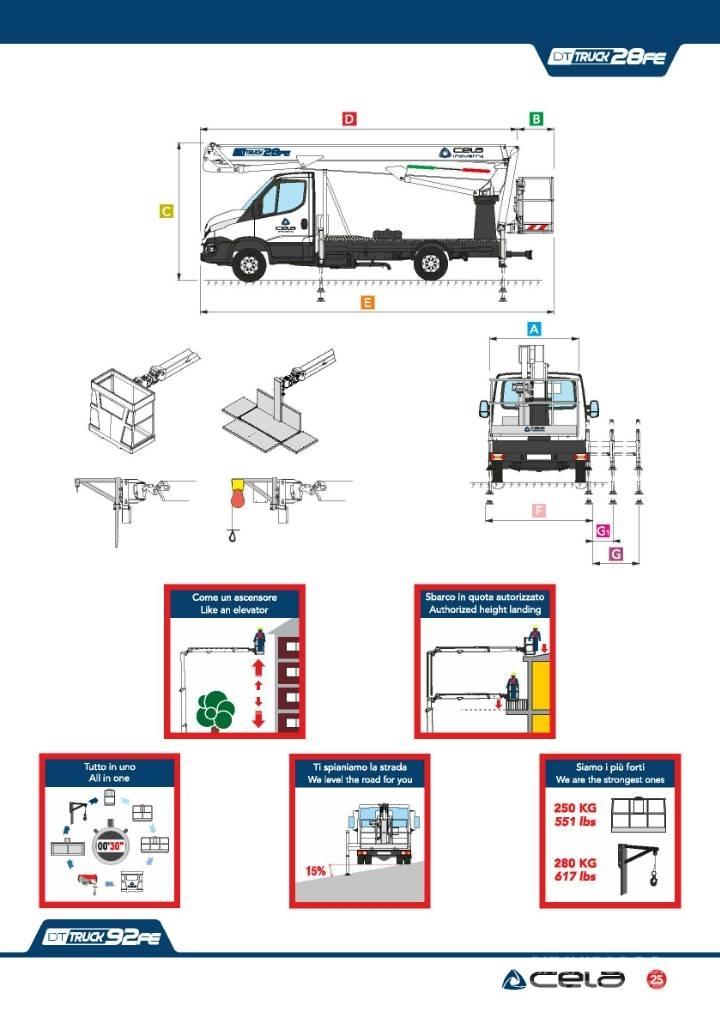 Cela DT 28 truck FE Plataformas aéreas montadas em camião