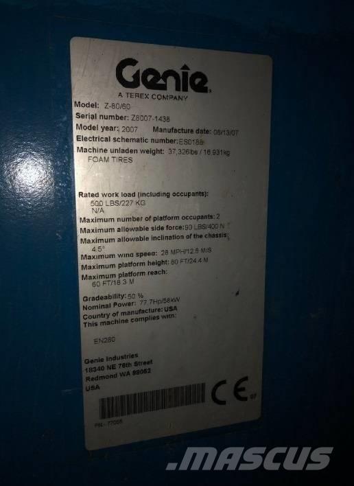 Genie Z 80/60 Elevadores braços articulados