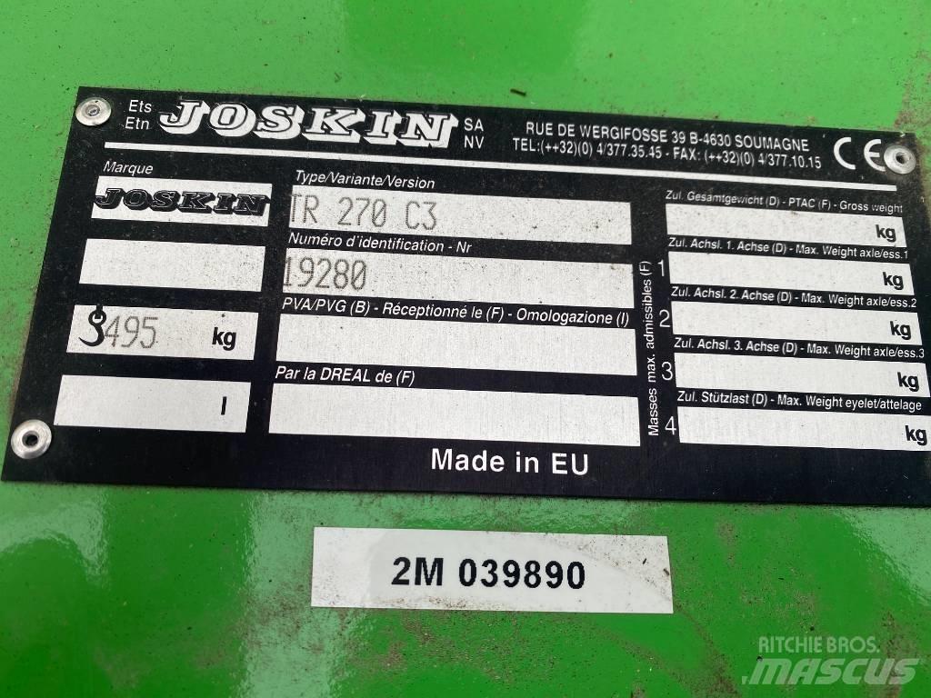 Joskin TR 270 C3 Gadanheiras e cortadores de folhas para pastos