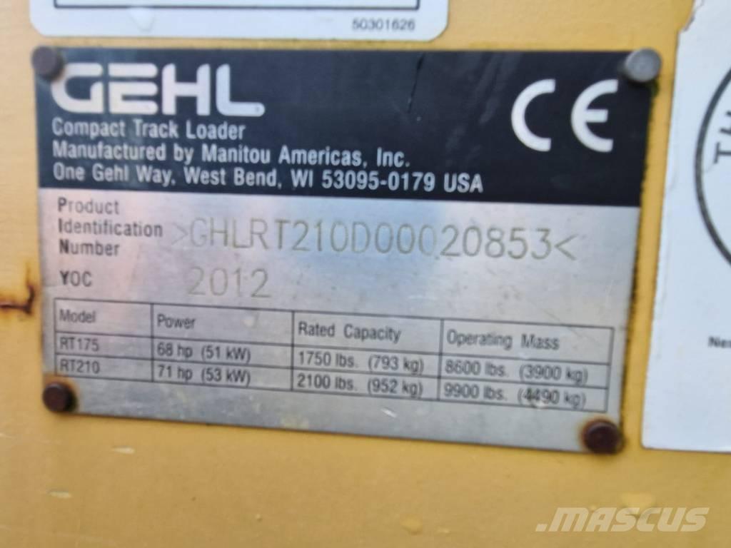 Gehl RT 210 Carregadoras de lagartas