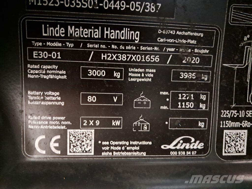 Linde E30-01 Empilhadores eléctricos