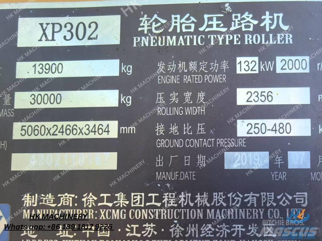 XCMG XP302 Cilindros Compactadores de pneus