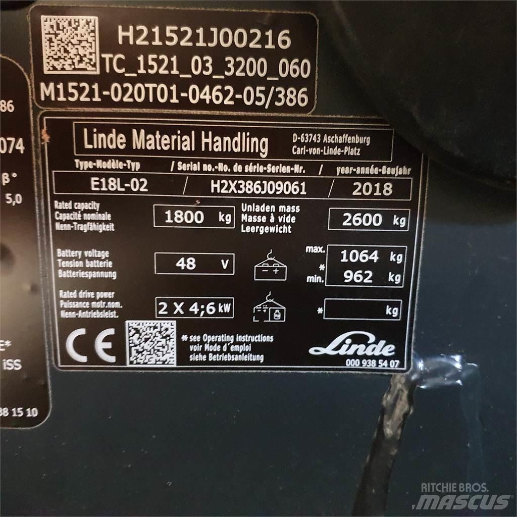 Linde E18L Empilhadores eléctricos