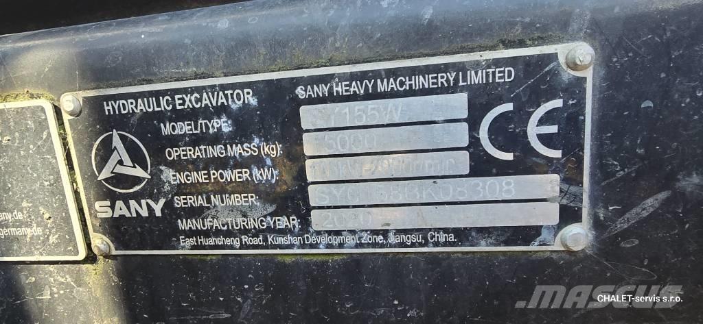 Sany SY 155 W Escavadoras de rodas