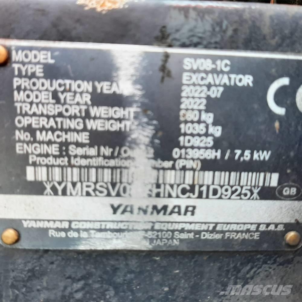 Yanmar SV 08 Miniescavadeiras
