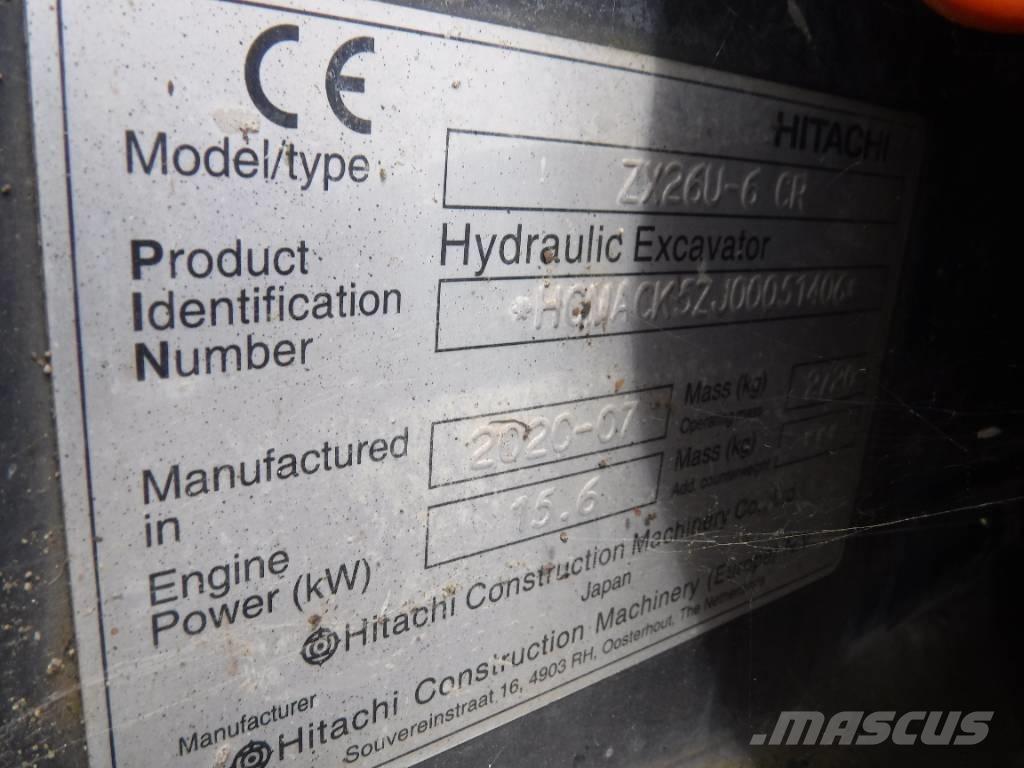 Hitachi ZX 26 U-6 Miniescavadeiras