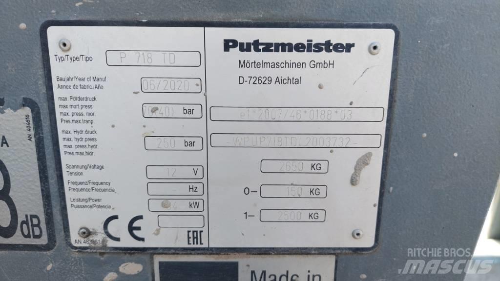 Putzmeister P 718 TD Bombas de betonagem