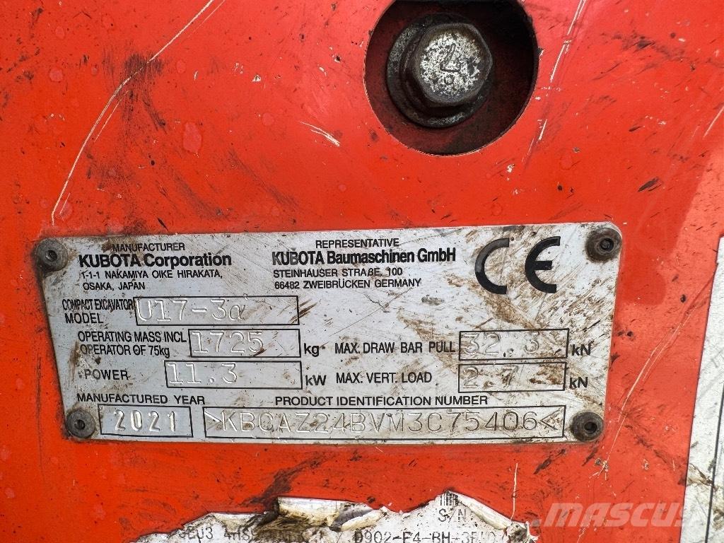 Kubota U 17-3 Miniescavadeiras