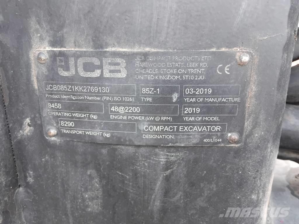 JCB 85 Z Miniescavadeiras