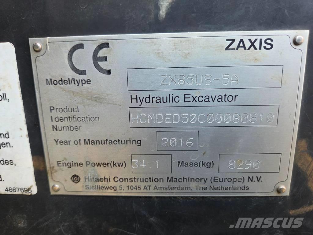 Hitachi ZX 85 US-5 A Escavadoras Midi 7t - 12t