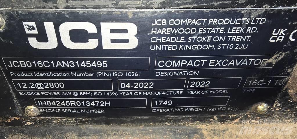 JCB 16C-1 Miniescavadeiras