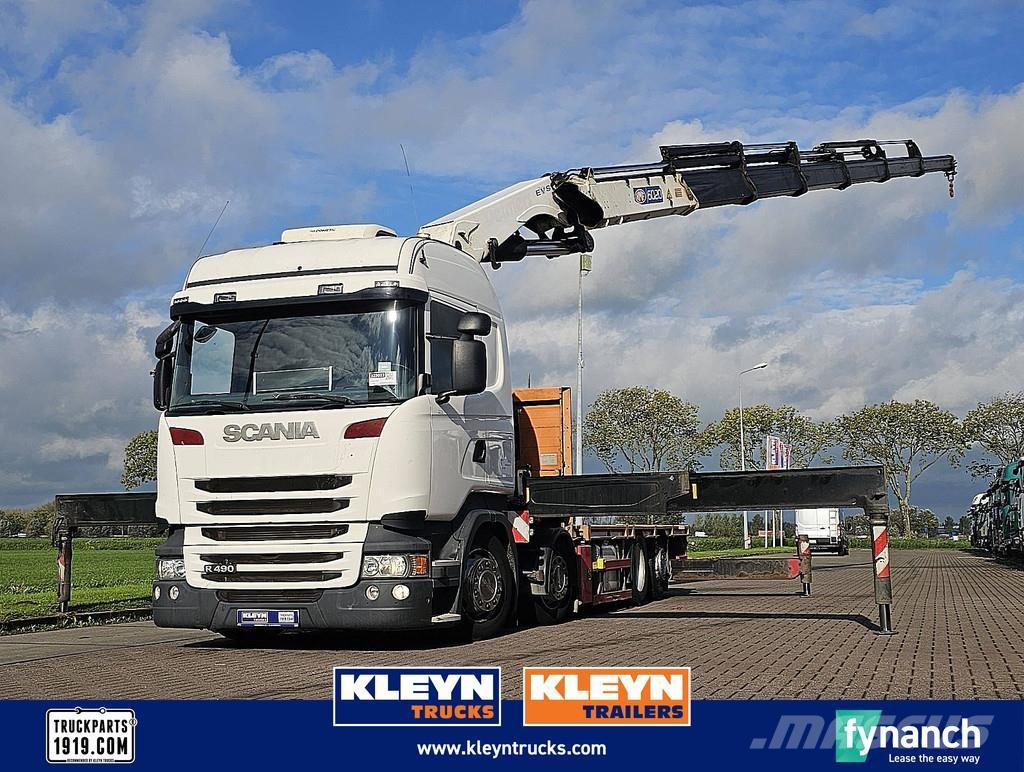 Scania R490 Camiões estrado/caixa aberta