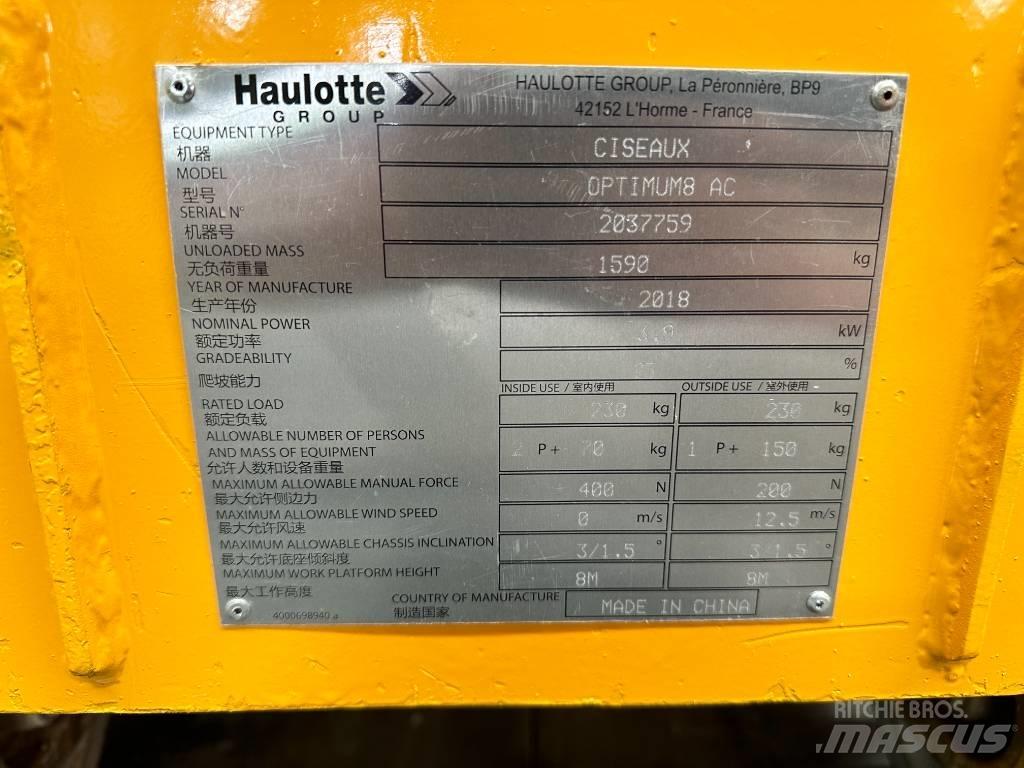 Haulotte OPTIMUM 8 Elevadores de tesoura