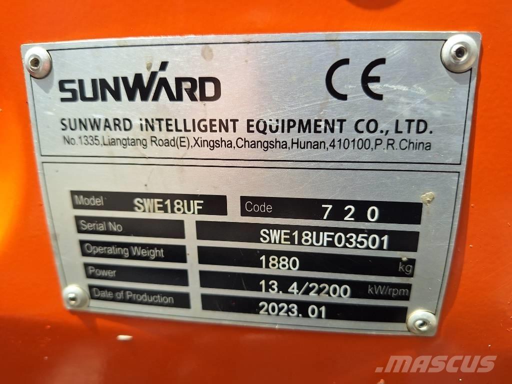 Sunward SWE 18 UF Miniescavadeiras