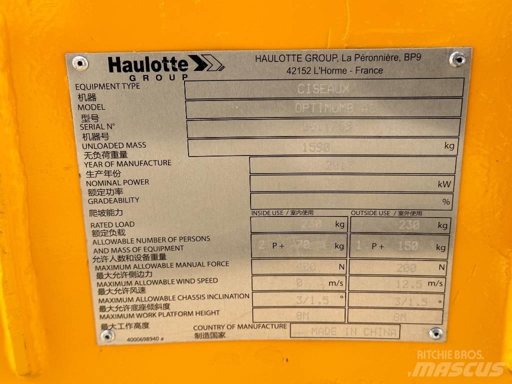 Haulotte OPTIMUM 8 Elevadores de tesoura