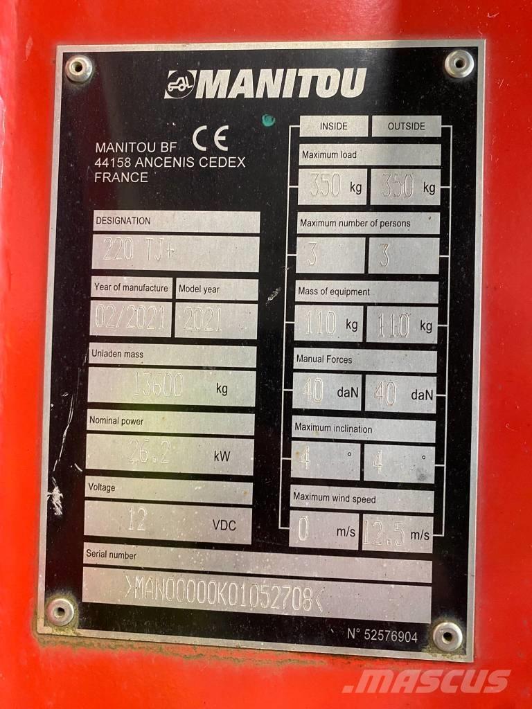 Manitou 220 TJ Elevadores braços articulados
