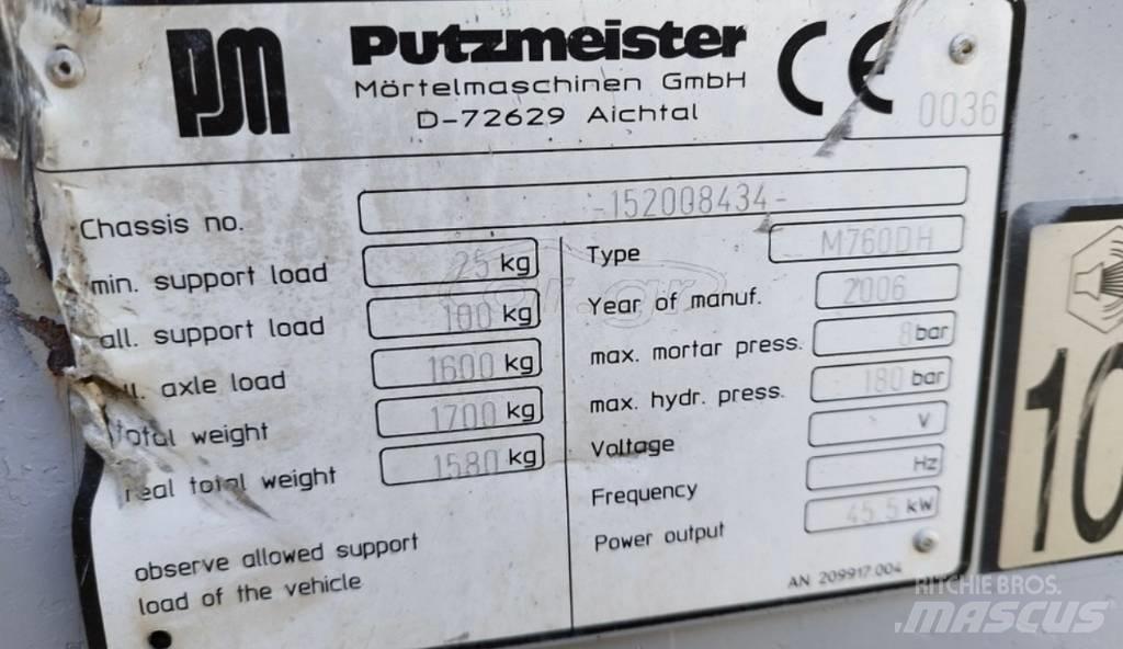 Putzmeister 760 Bombas de Betonilha