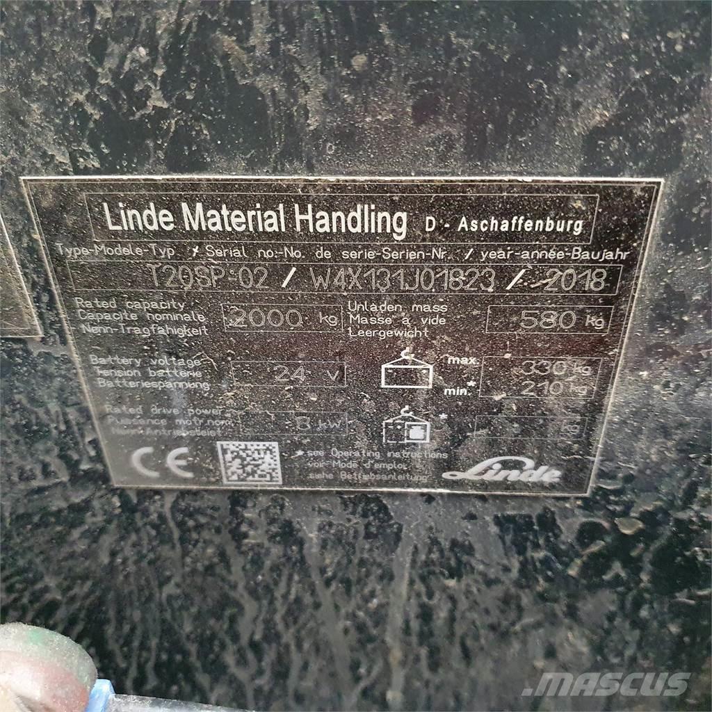 Linde T20SP kurz Porta palettes