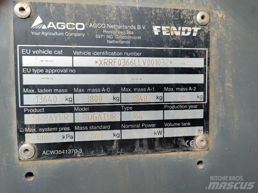 Fendt Rogator 366 Pulverizadores rebocados