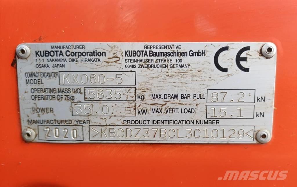 Kubota KX 060-5 Miniescavadeiras