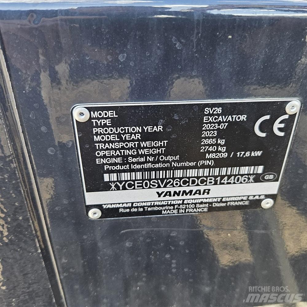 Yanmar SV 26 Miniescavadeiras