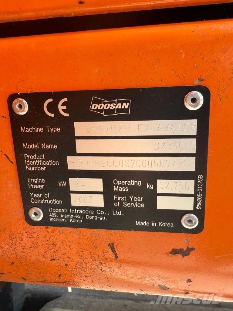 Doosan DX 340 LC Escavadeiras de esteiras