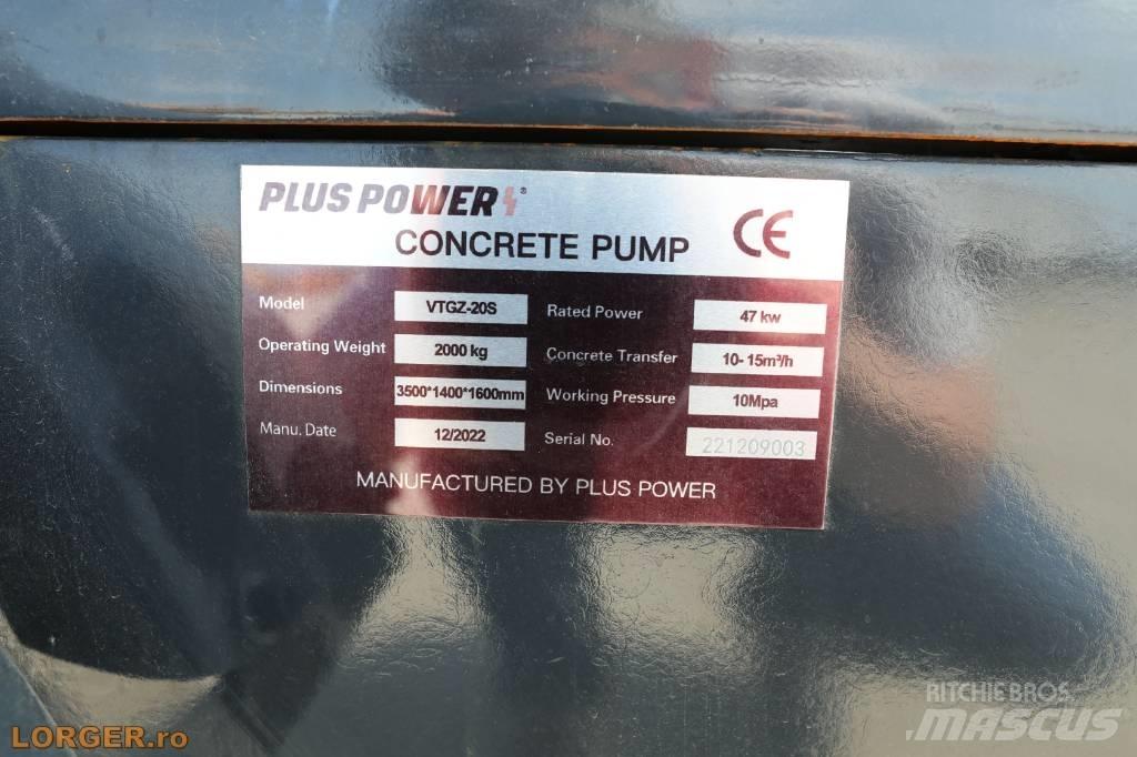 Plus Power VTGZ - 20S Bombas de betonagem