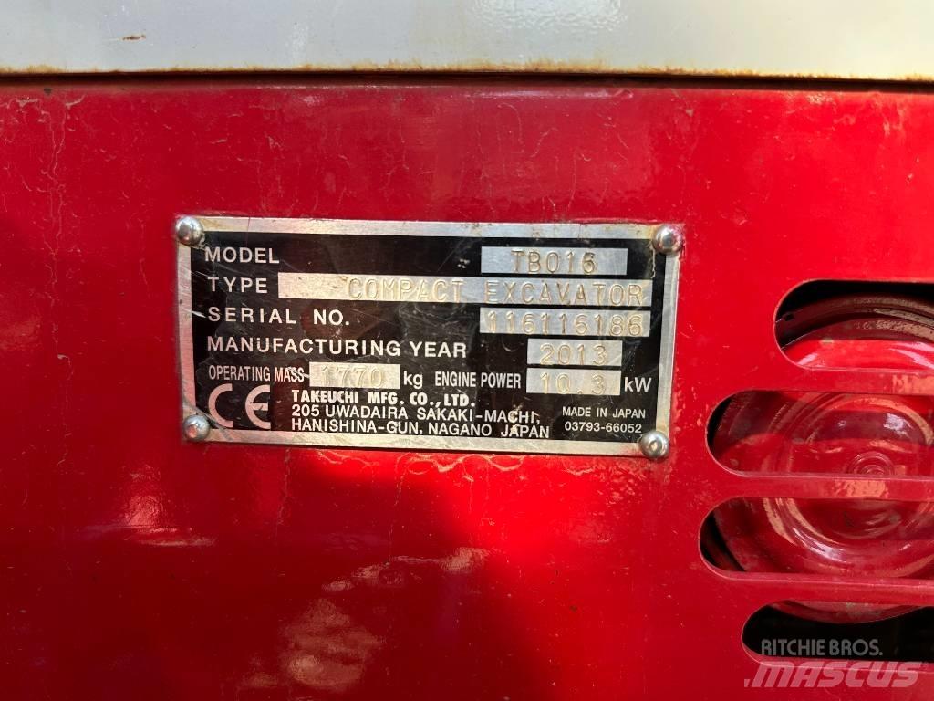Takeuchi TB 016 Miniescavadeiras
