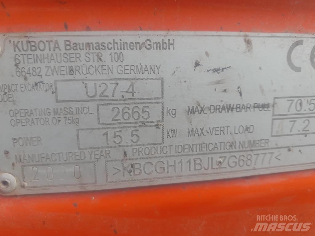 Kubota U 27-4 Miniescavadeiras