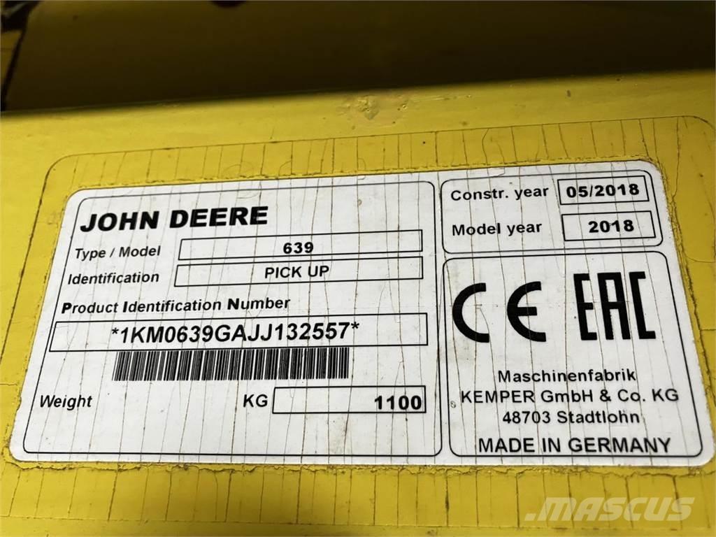 John Deere 639 Acessórios de ceifeiras debulhadoras