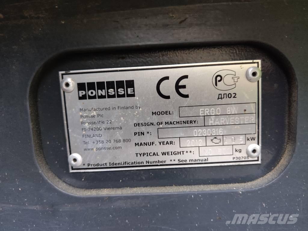 Ponsse ERGO 8W Processadores florestais
