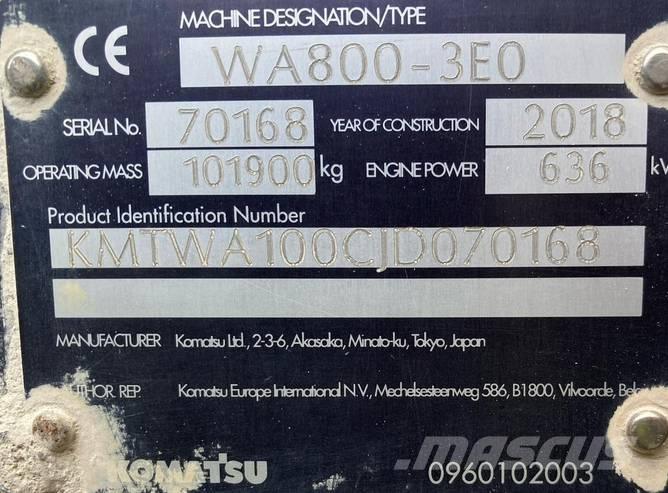 Komatsu WA 800-3 Carregadeiras de rodas