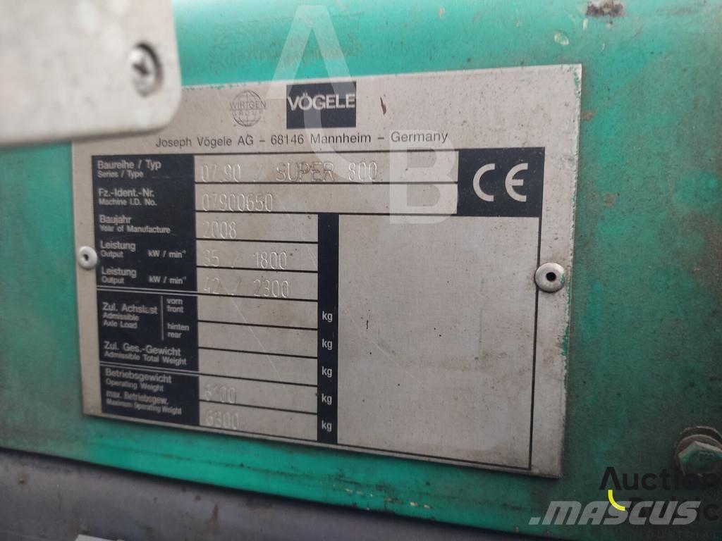 Vögele Super 800 Espalhadoras de asfalto