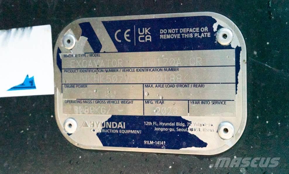 Hyundai HW 170 ACR Escavadoras de rodas