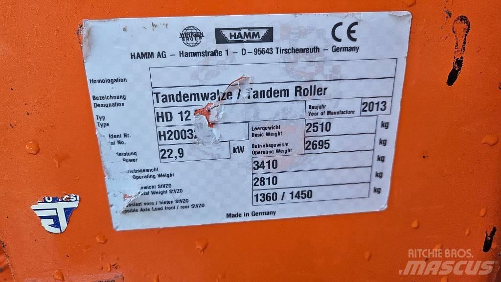 Hamm HD 12 VV Cilindros Compactadores tandem