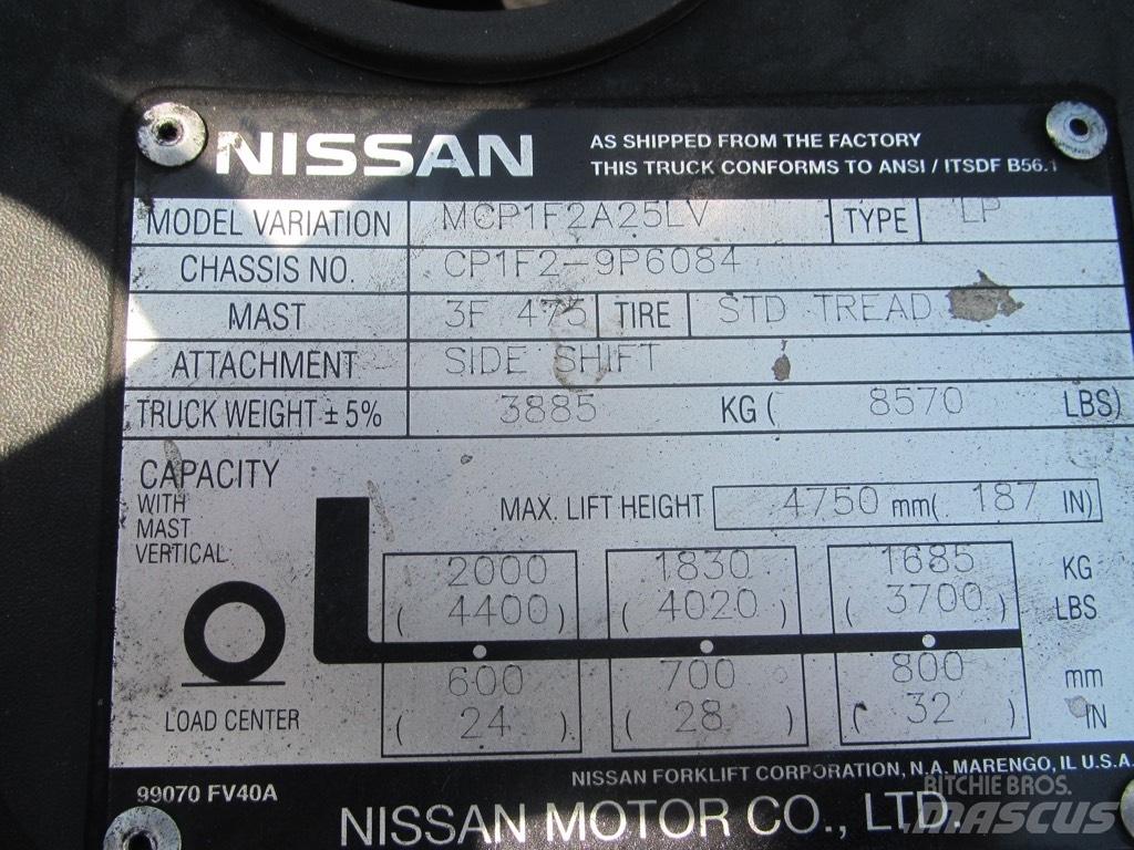 Nissan MCP1F2A25LV Empilhadores todo-terreno