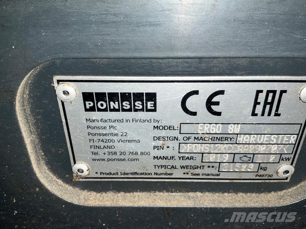 Ponsse ERGO 8W Processadores florestais