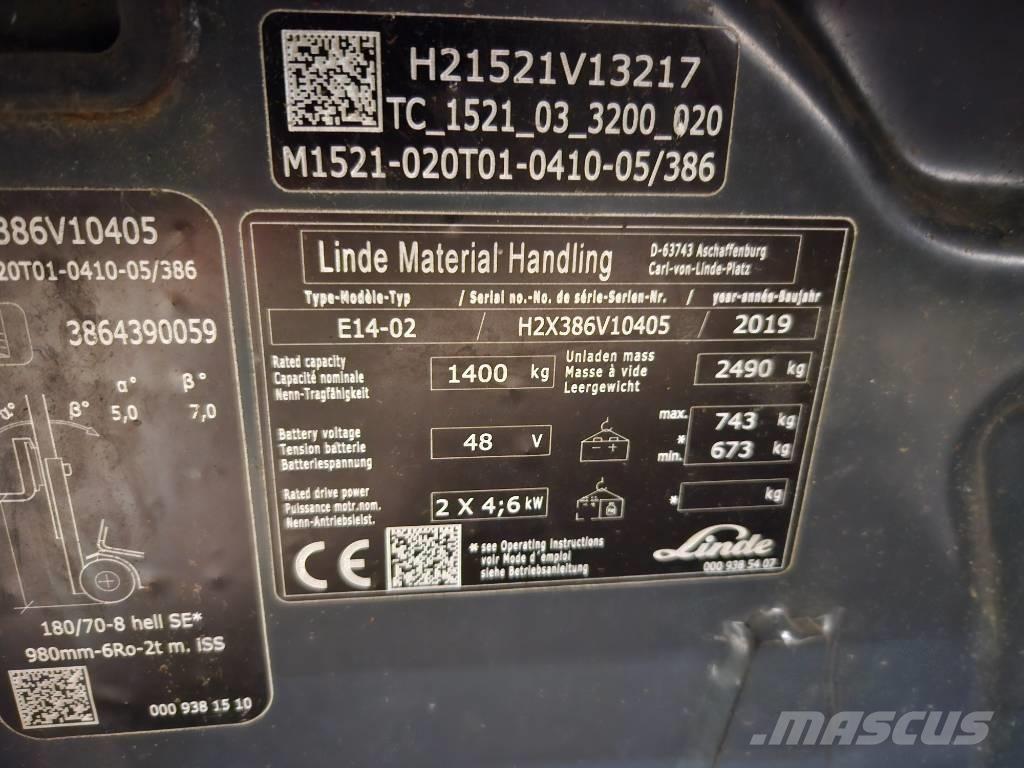 Linde E14 Empilhadores eléctricos