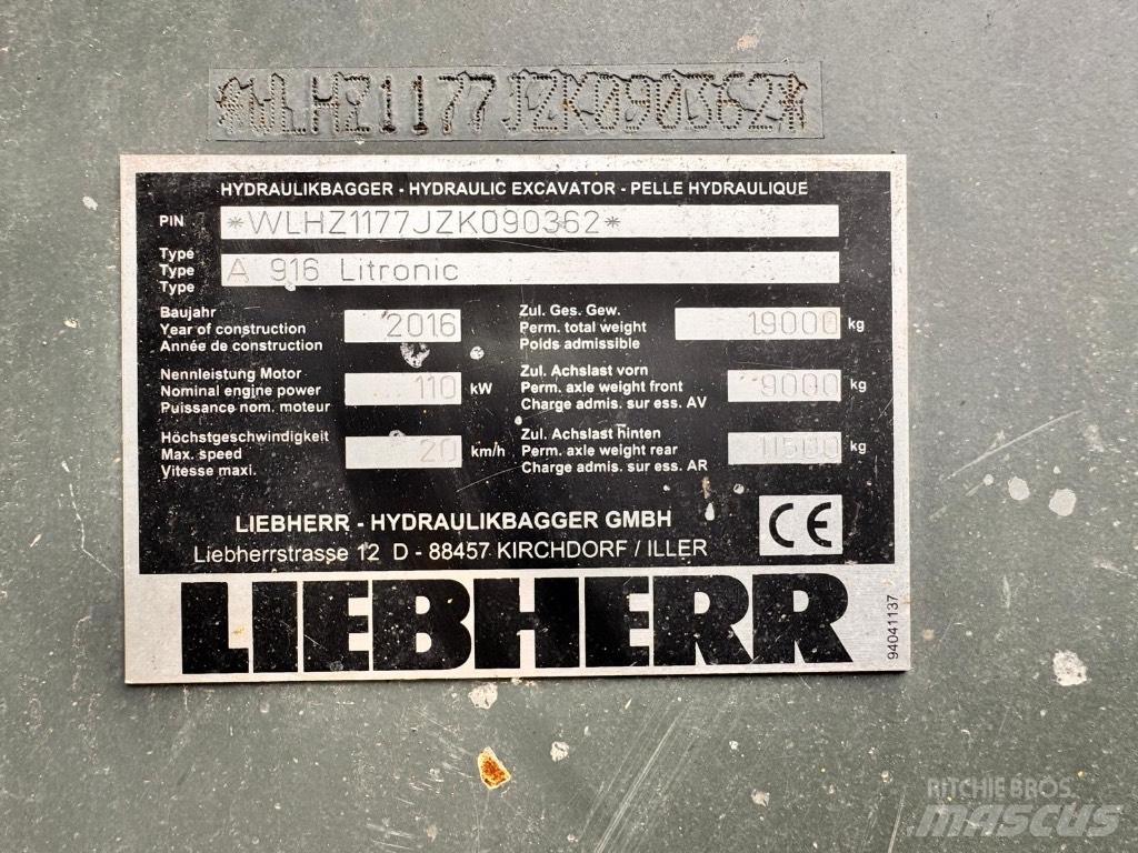 Liebherr A 916 Escavadoras de rodas