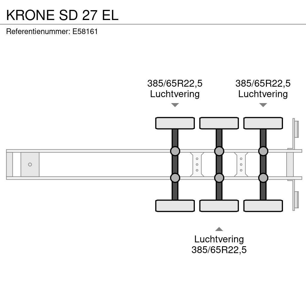 Krone SD 27 EL Semi Reboques estrado/caixa aberta