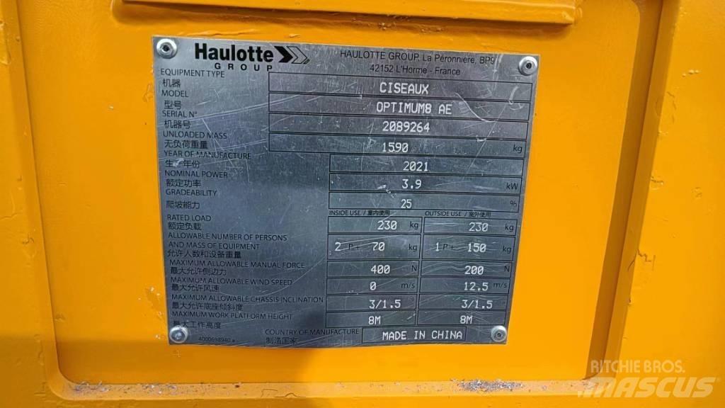 Haulotte OPTIMUM 8 Elevadores de tesoura