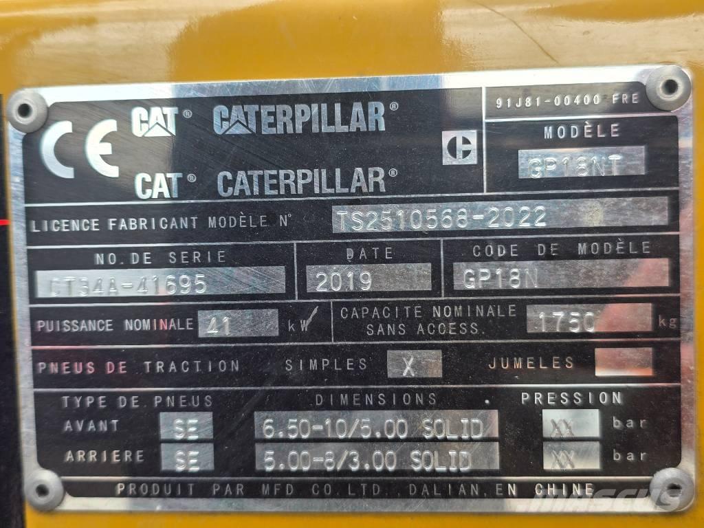 CAT GP 18 NT Empilhadores a gás
