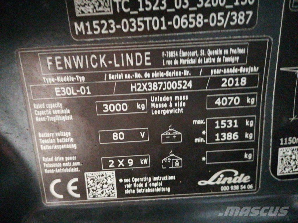 Linde E30L-01 Empilhadores eléctricos